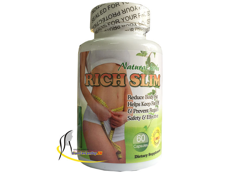 RICH SLIM USA - Viên Uống Giảm cân Rich Slim 60 viên của Mỹ tốt cho người siêu mập