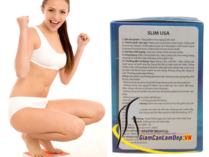 Slim USA - Viên Uống Giảm Cân Dành Cho Người Mới Sinh, Mập Lâu Năm