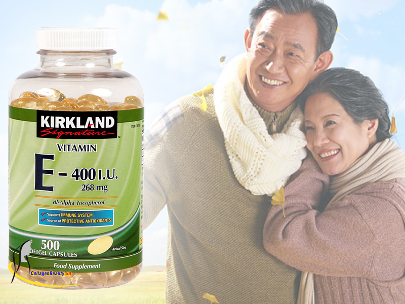 Viên Uống Vitamin E 400 I.U Kirkland - Hỗ Trợ Tim Mạch, Não, Làm Đẹp Da, C