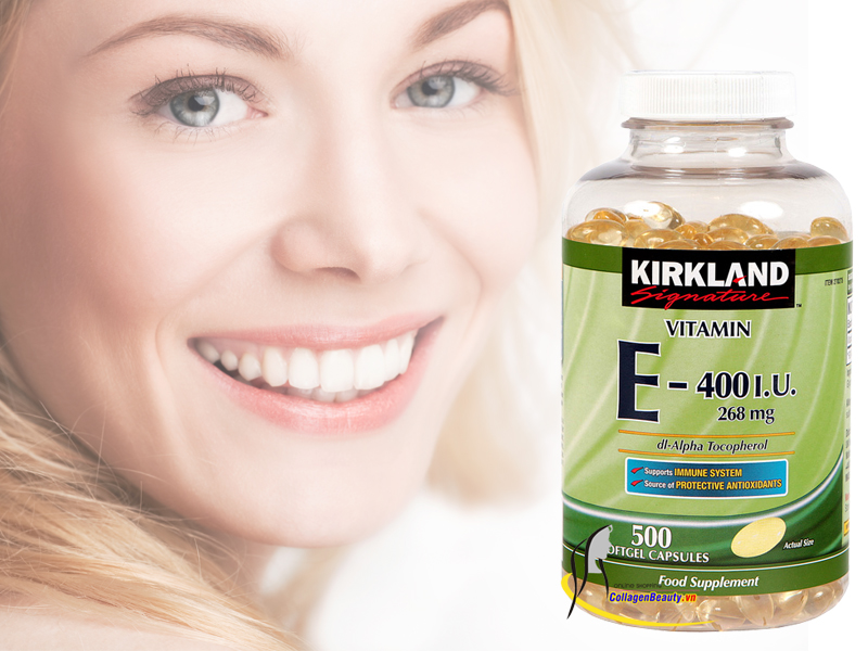 Viên Uống Vitamin E 400 I.U Kirkland - Hỗ Trợ Tim Mạch, Não, Làm Đẹp Da, C