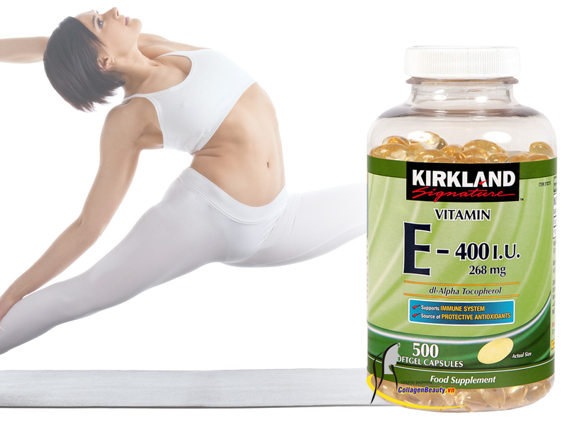 Viên Uống Vitamin E 400 I.U Kirkland - Hỗ Trợ Tim Mạch, Não, Làm Đẹp Da, C